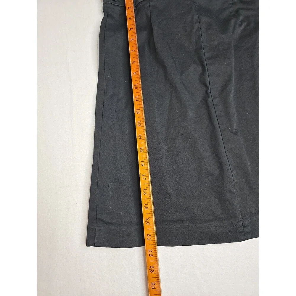 Zara Basic Black Pleated Pencil Skirt S Career Work Business Above Knee‎